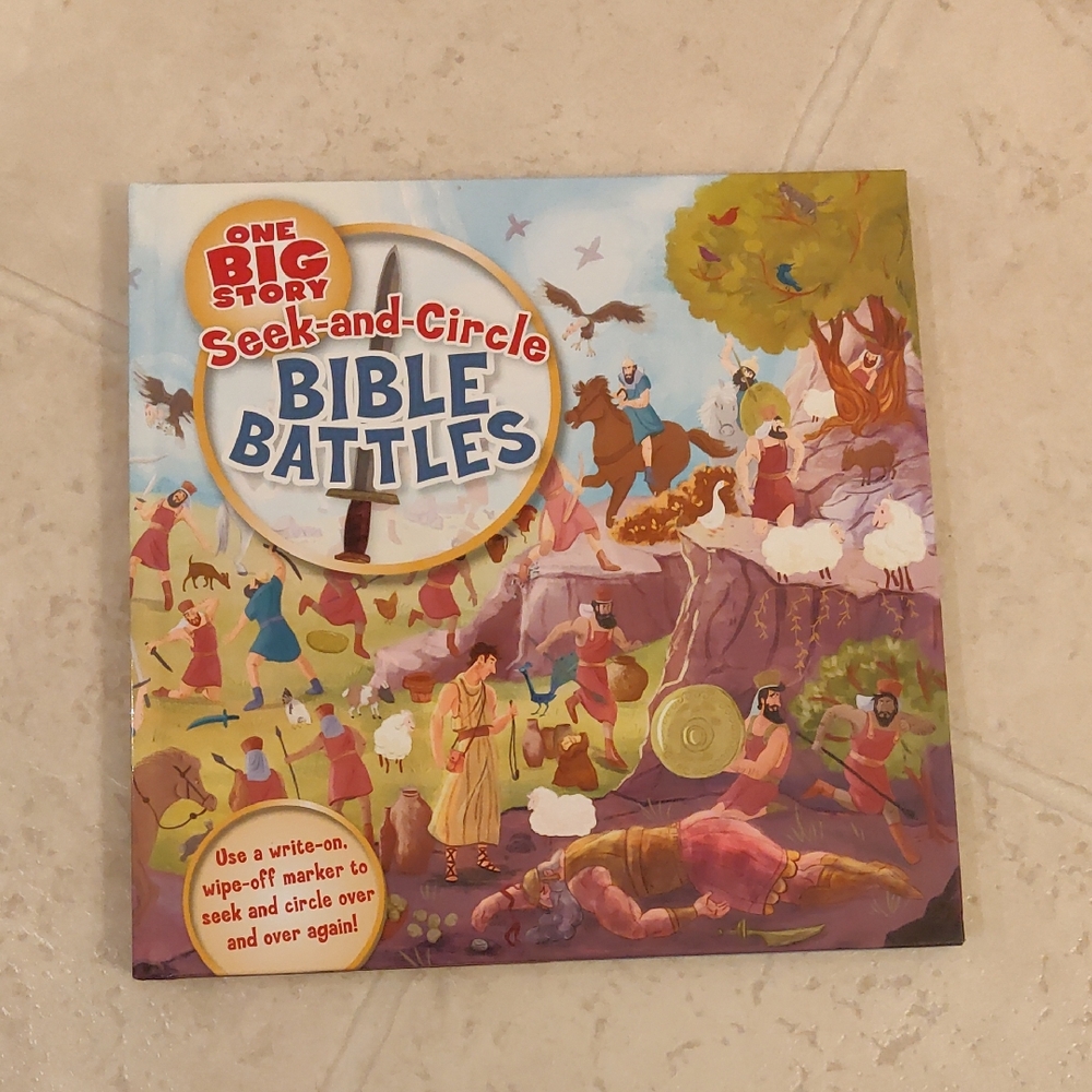 Seek-and-Circle Bible Battles 10" X 10" Board Book (One Big Story)